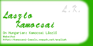 laszlo kamocsai business card